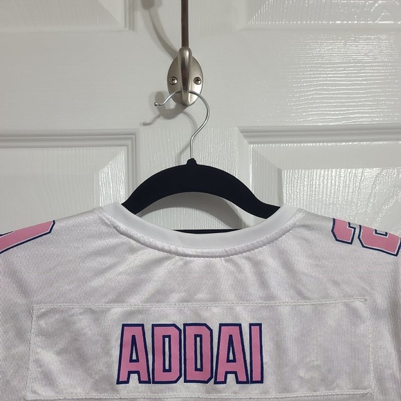 Joseph Addai Indianapolis Colts White, Pink, And Blue Women's L Jersey - Picture 8 of 10